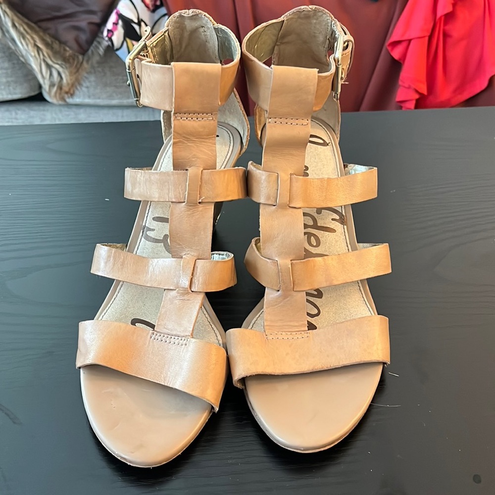 Sam Edelman “Sabrina Leader Wedge Sandal” (womens size 9.5)